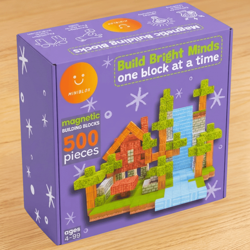 500pc MiniBlox Magnetic Building Blocks Set - Image 2