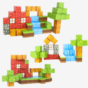 MiniBlox larger-sized magnetic building blocks set, 100 pieces