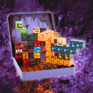MiniBlox Cave Miner travel tin magnetic blocks, 49 pieces