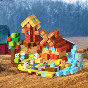MiniBlox Happy Farm magnetic blocks set, 100 pieces